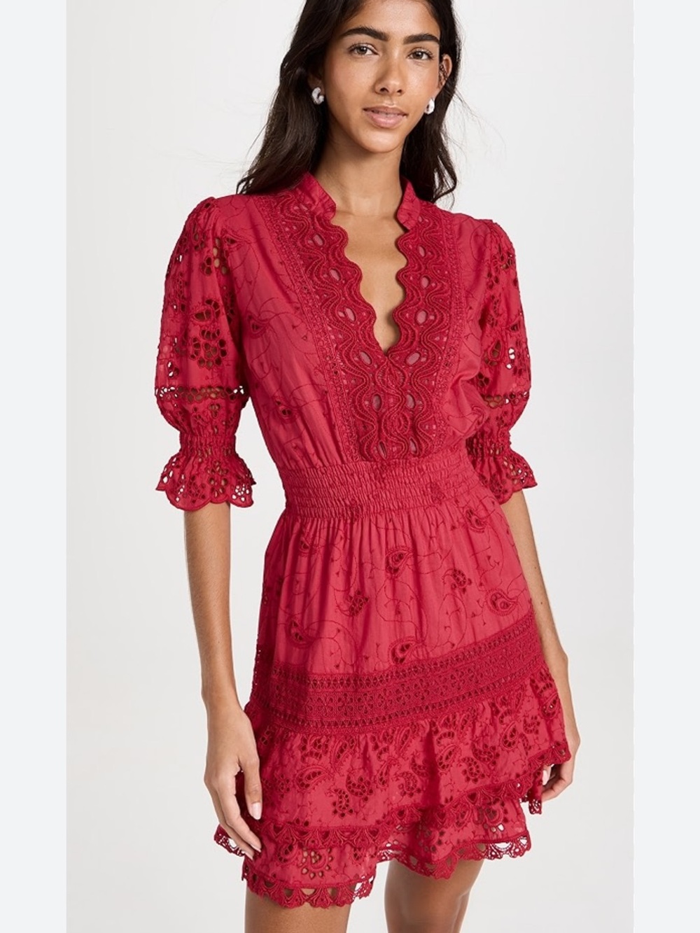 Temptations Eyelet Lace mini dress